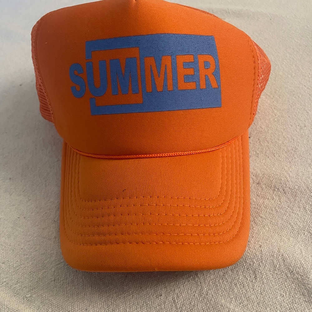 Orange summer  trucker hat